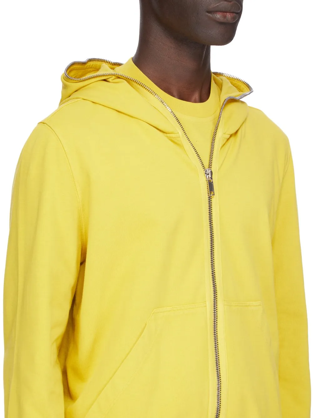Drkshdw Concordians Jumbo Gimp Hoodie In Lemon Compact Heavy Jersey