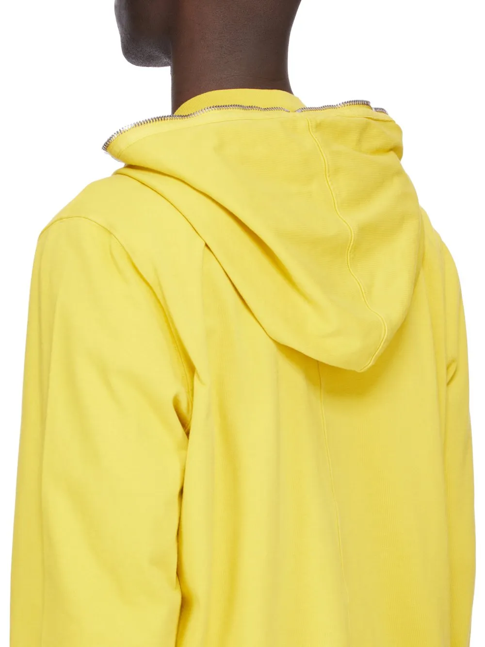 Drkshdw Concordians Jumbo Gimp Hoodie In Lemon Compact Heavy Jersey
