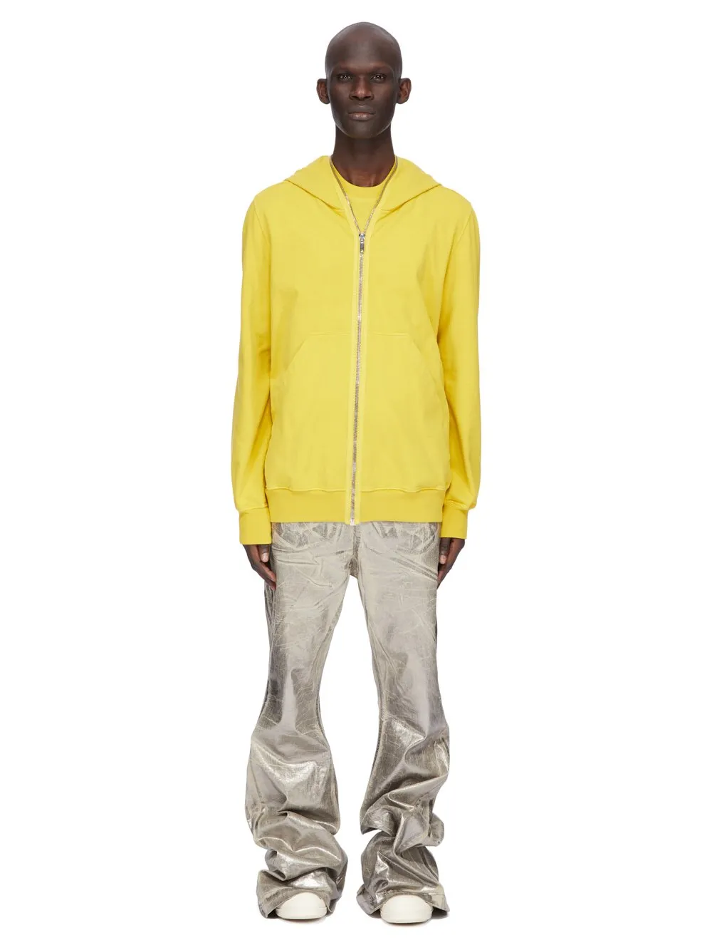 Drkshdw Concordians Jumbo Gimp Hoodie In Lemon Compact Heavy Jersey