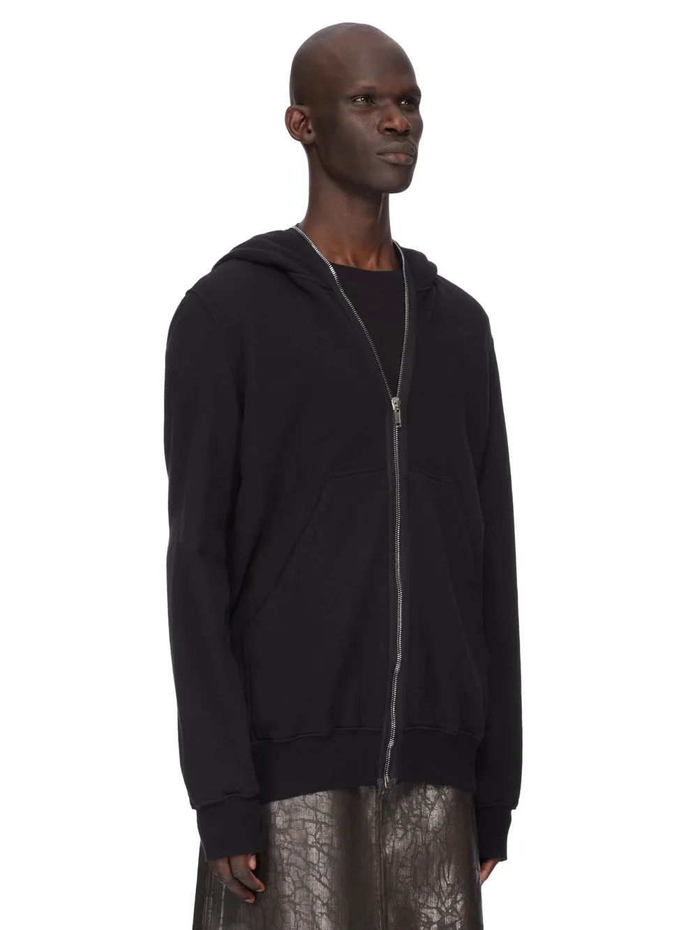 Drkshdw Concordians Jumbo Gimp Hoodie In Black Slub Felpa