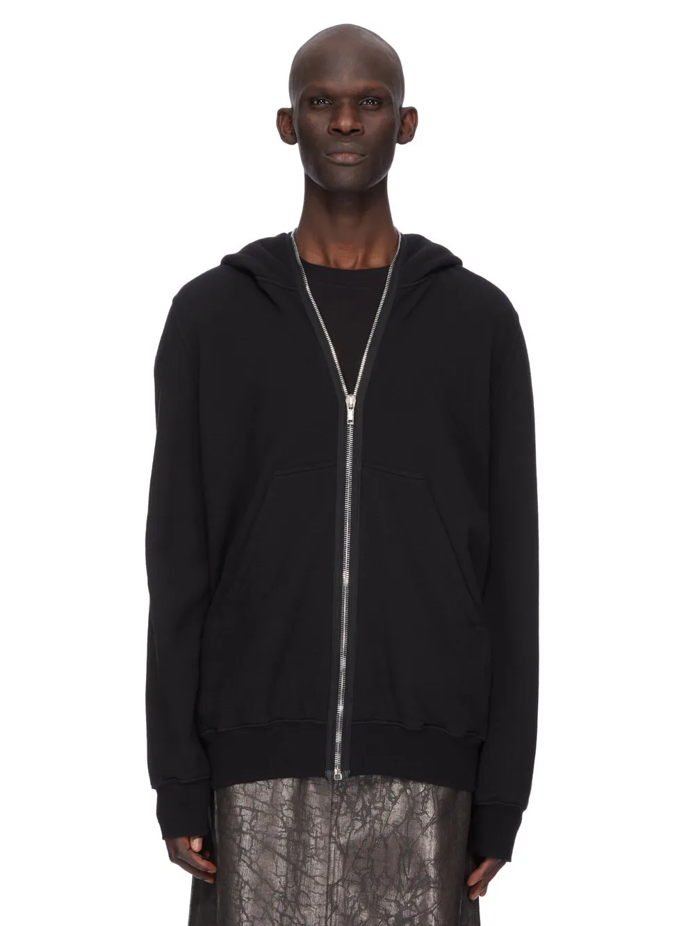 Drkshdw Concordians Jumbo Gimp Hoodie In Black Slub Felpa