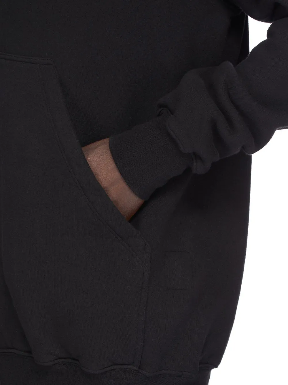 Drkshdw Concordians Jumbo Gimp Hoodie In Black Slub Felpa