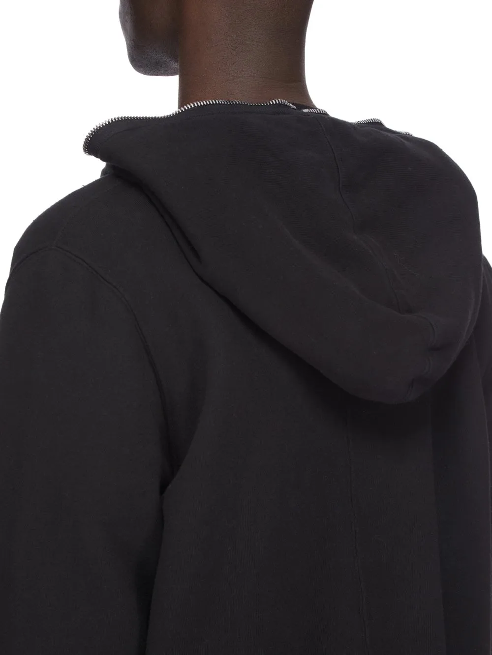 Drkshdw Concordians Jumbo Gimp Hoodie In Black Slub Felpa