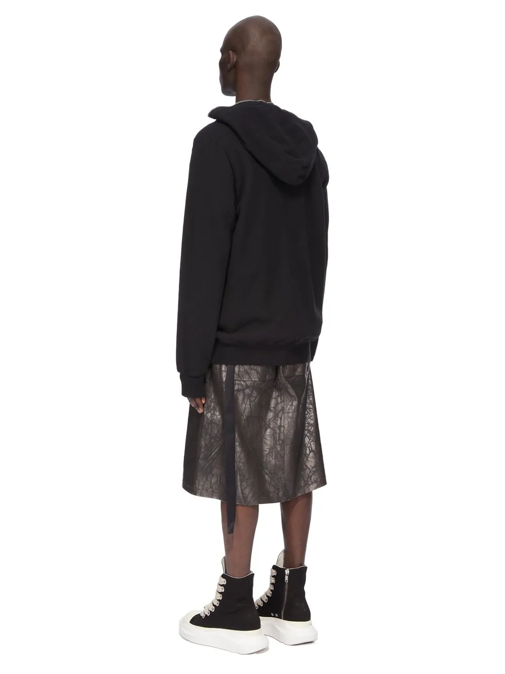 Drkshdw Concordians Jumbo Gimp Hoodie In Black Slub Felpa