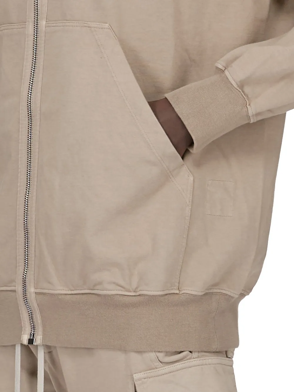 Drkshdw Concordians Jumbo Gimp Hoodie In Dirty Pearl Compact Heavy Jersey