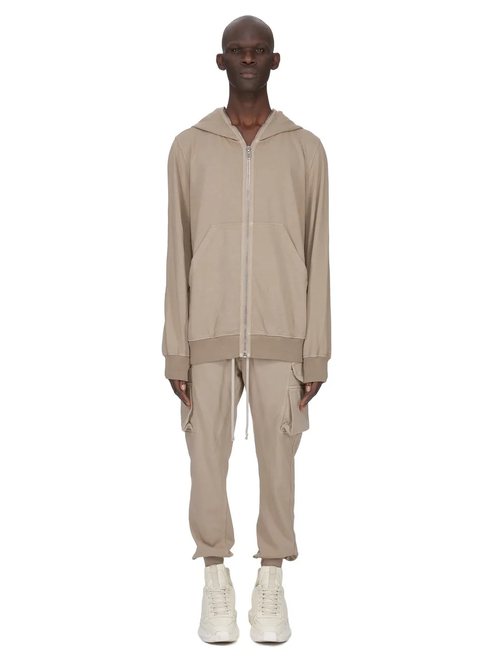 Drkshdw Concordians Jumbo Gimp Hoodie In Dirty Pearl Compact Heavy Jersey