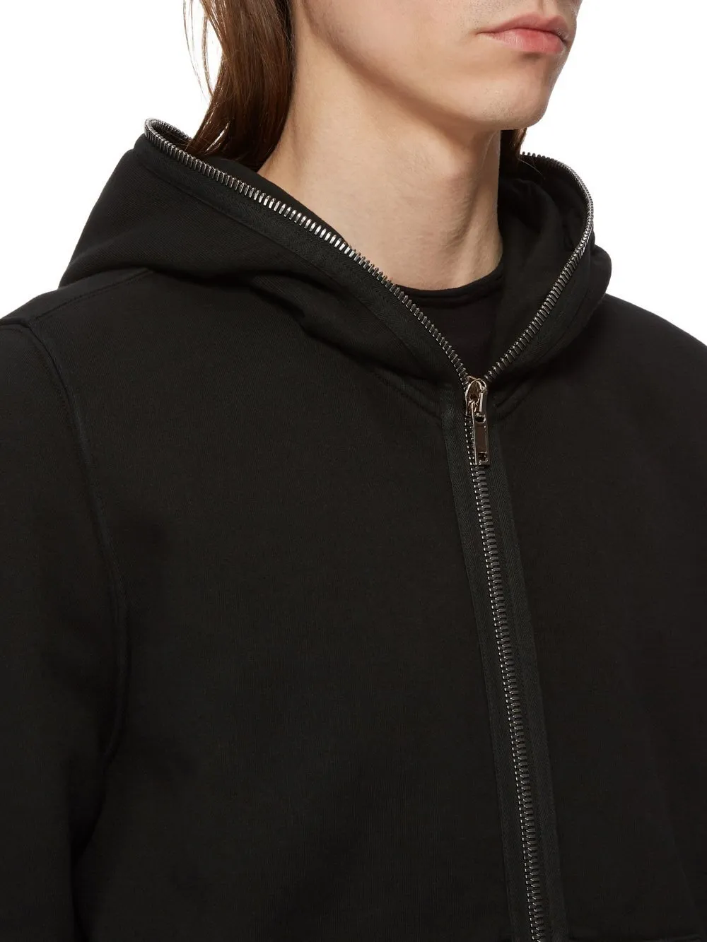 Drkshdw Concordians Jumbo Gimp Hoodie In Black Compact Heavy Jersey