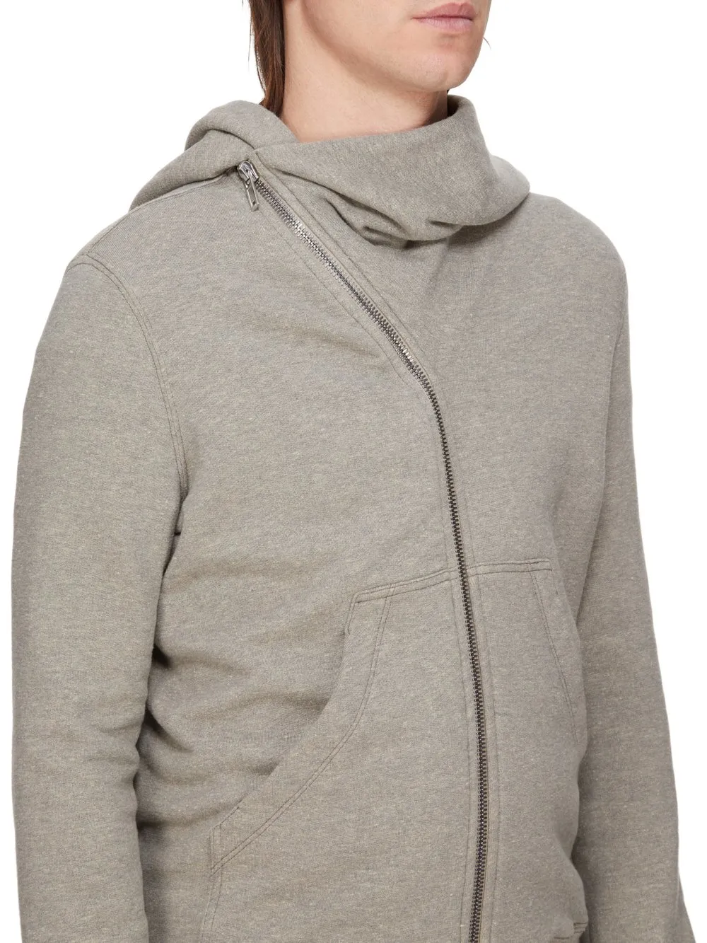 Drkshdw Concordians Mountain Hoodie In Melange Grey Felpa Jersey