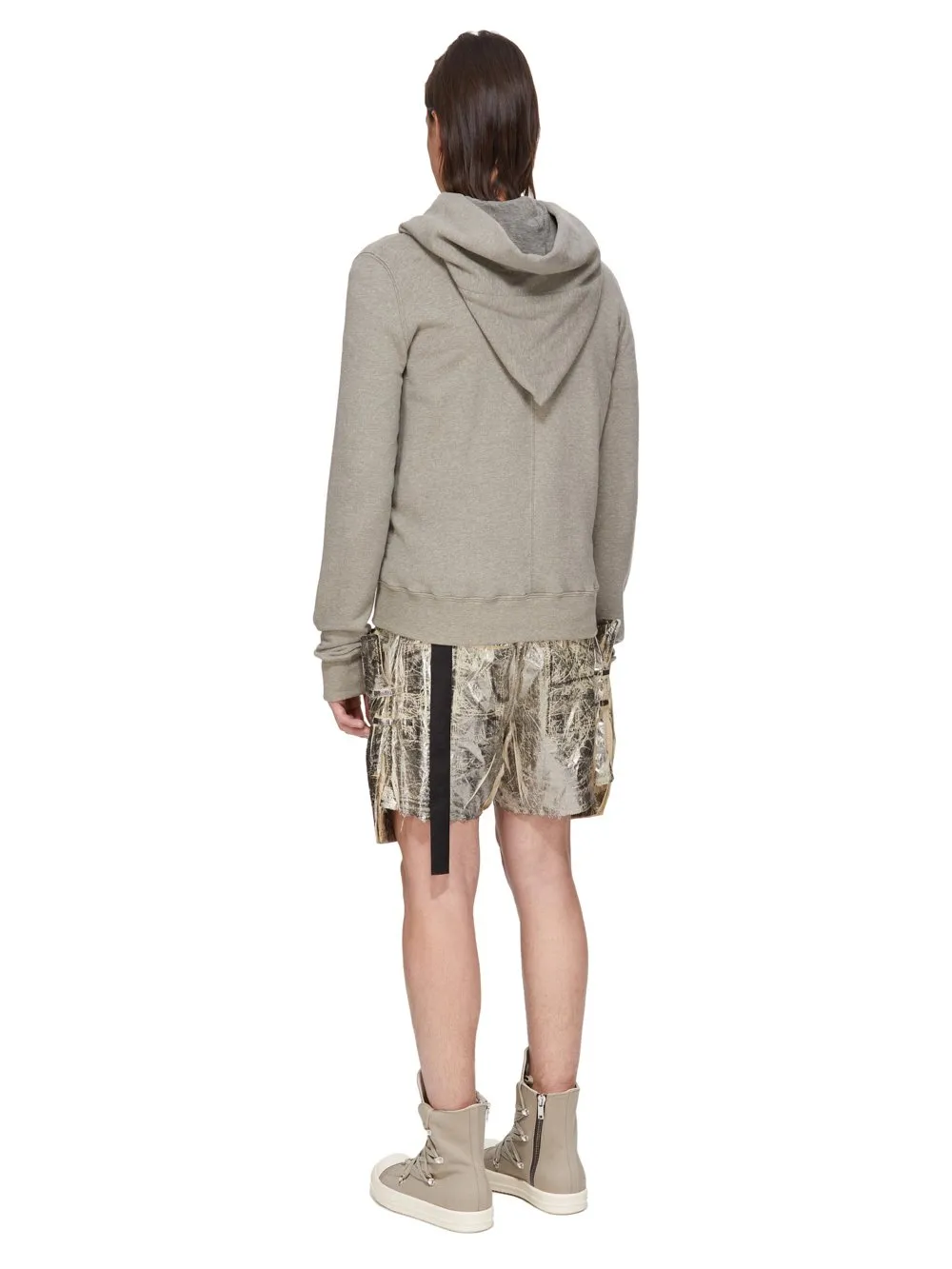 Drkshdw Concordians Mountain Hoodie In Melange Grey Felpa Jersey