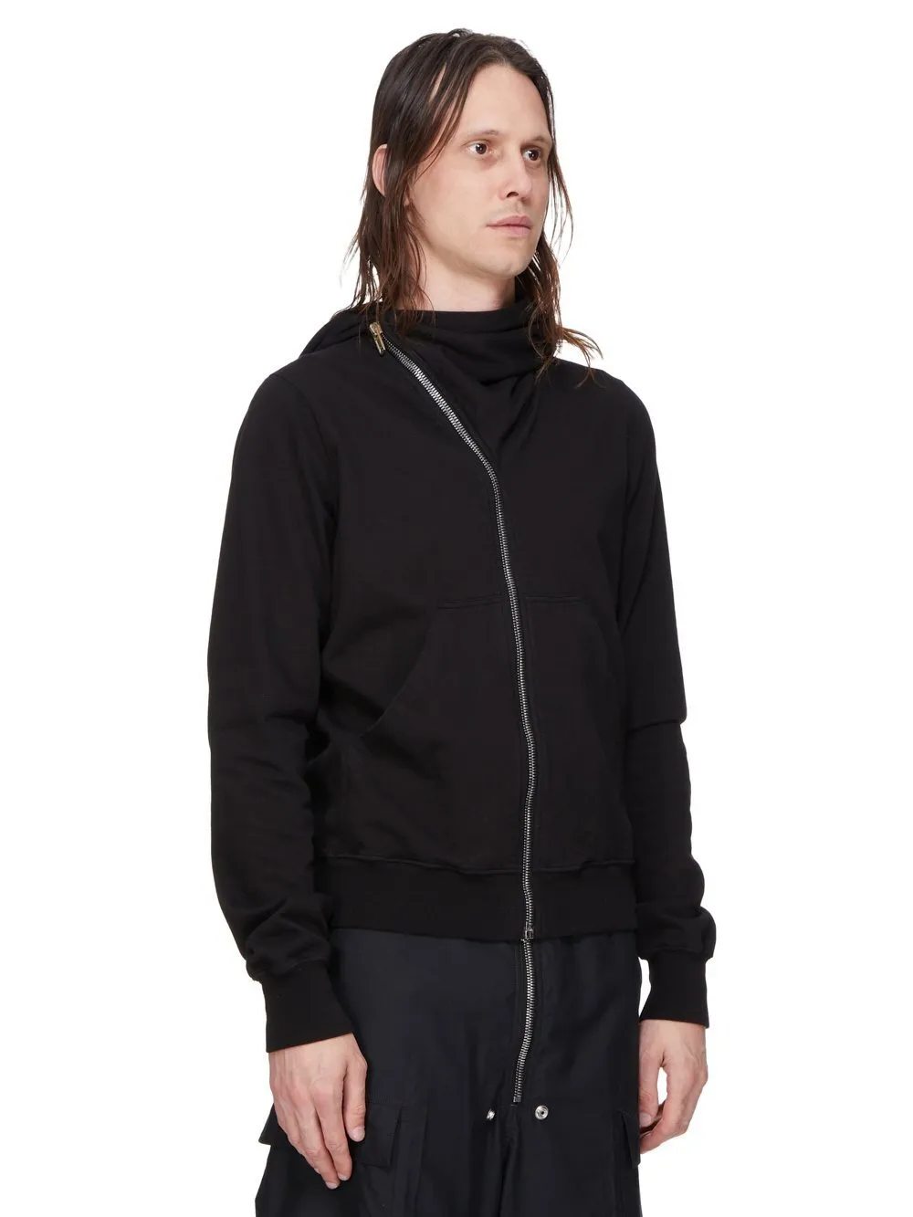 Drkshdw Concordians Mountain Hoodie In Black Compact Heavy Jersey
