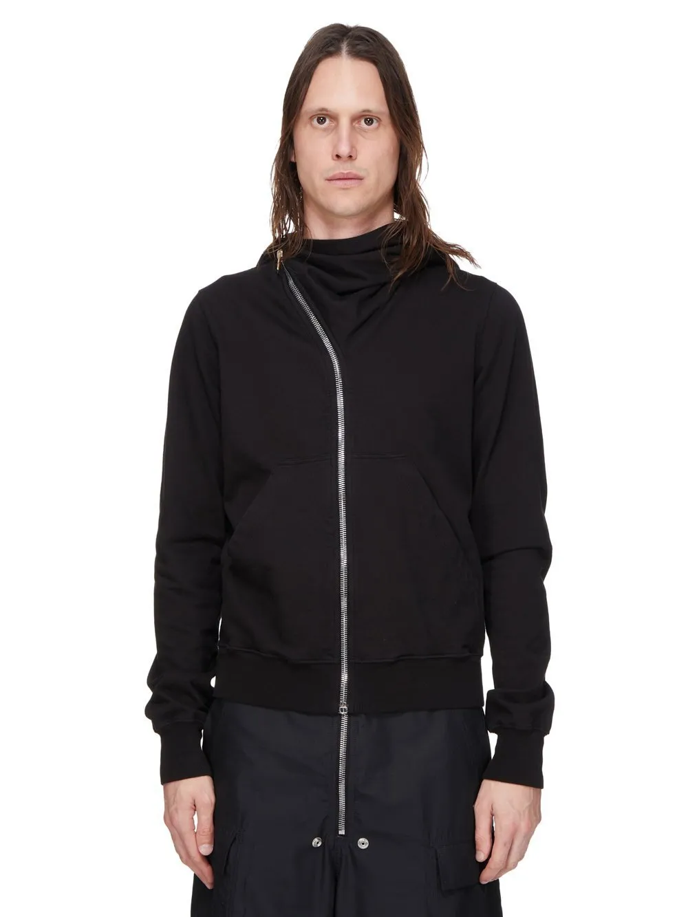 Drkshdw Concordians Mountain Hoodie In Black Compact Heavy Jersey