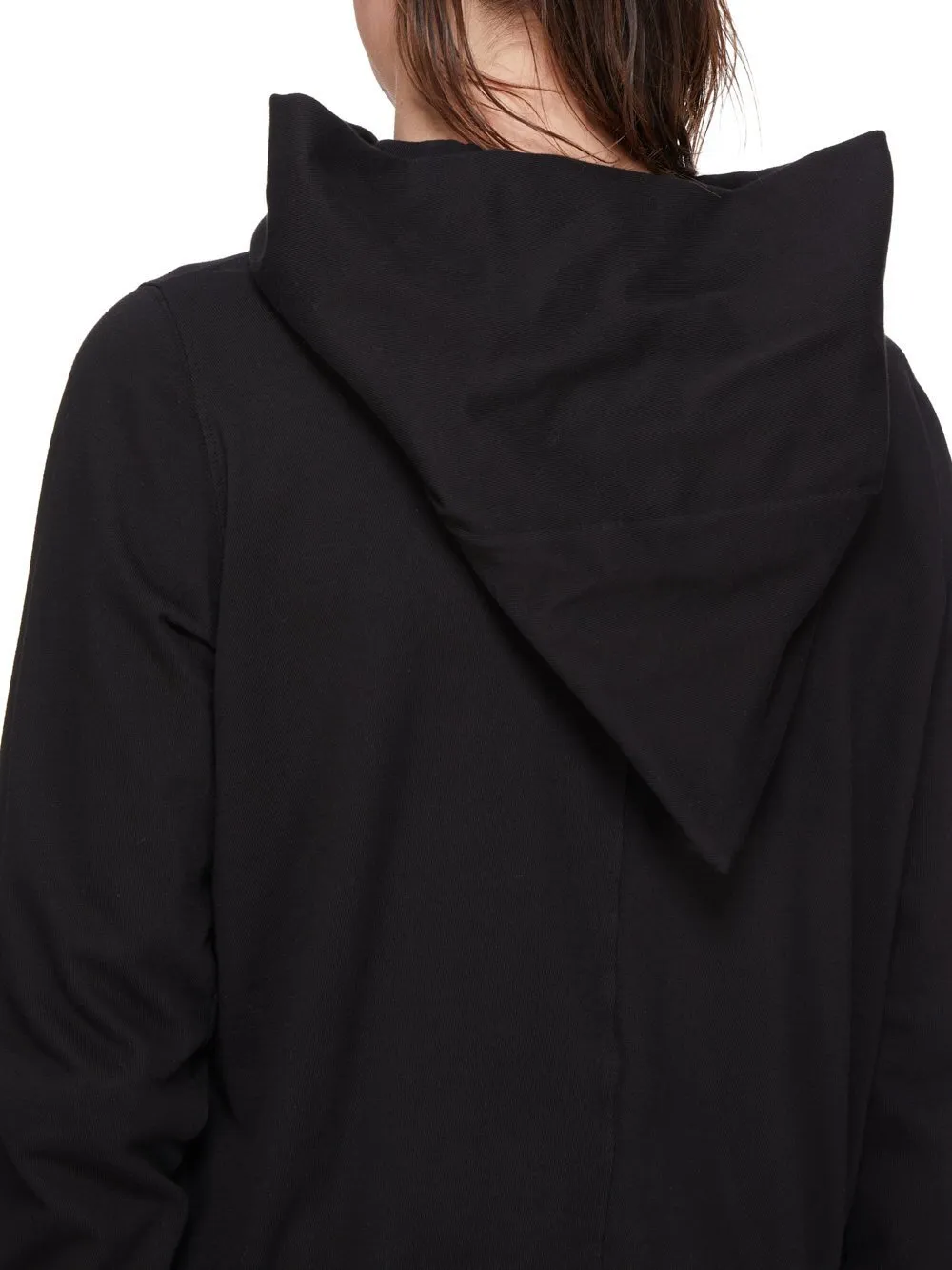 Drkshdw Concordians Mountain Hoodie In Black Compact Heavy Jersey