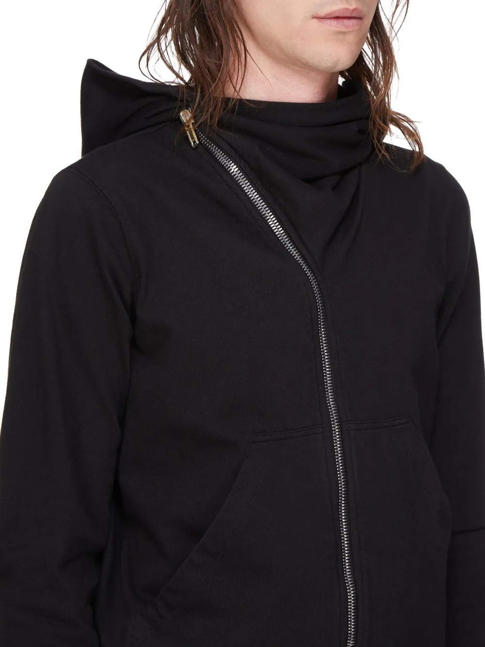 Drkshdw Concordians Mountain Hoodie In Black Compact Heavy Jersey