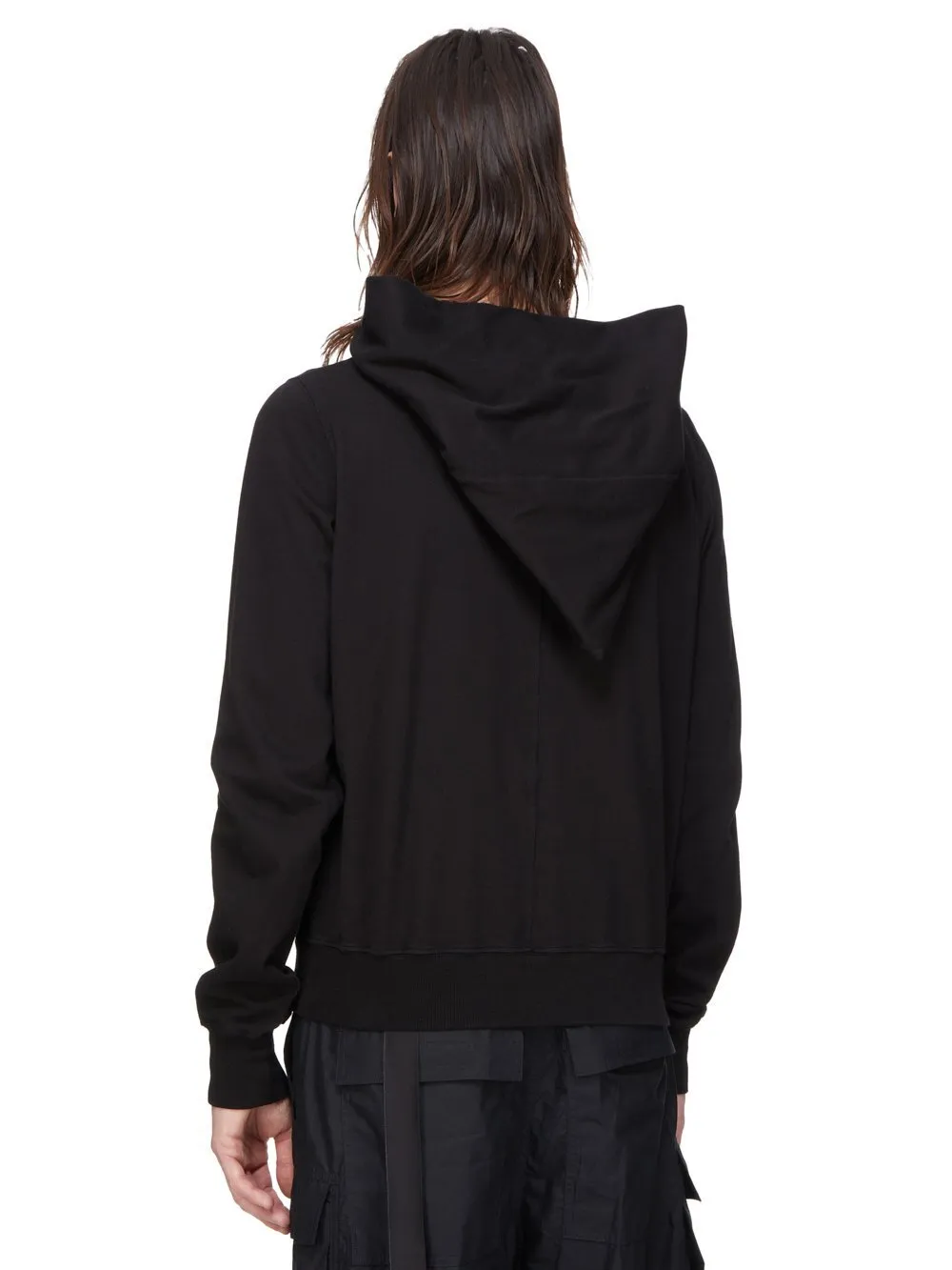 Drkshdw Concordians Mountain Hoodie In Black Compact Heavy Jersey