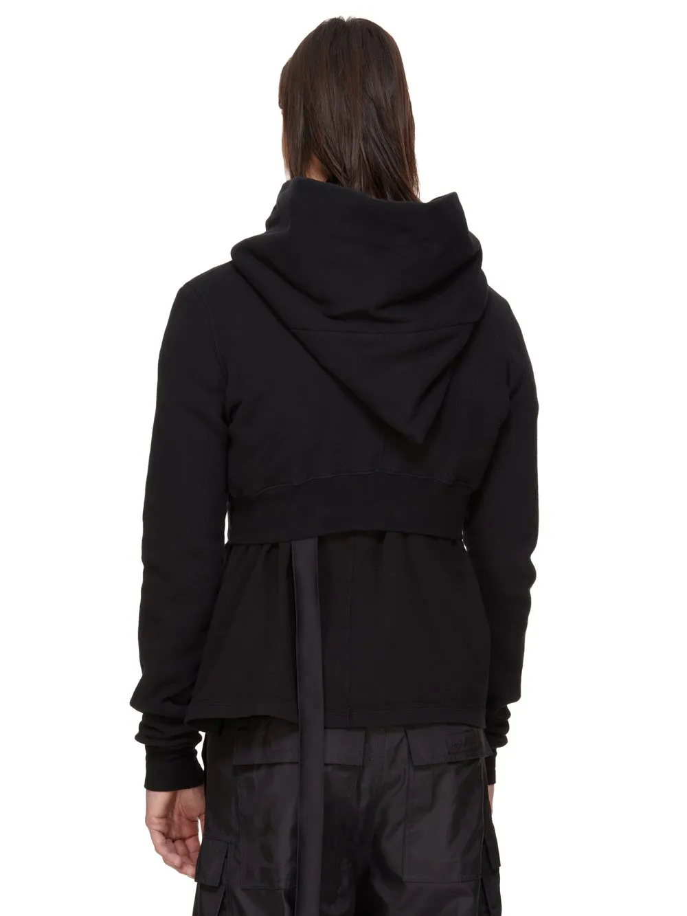Drkshdw Concordians Micro Mountain Hoodie In Black Slub Felpa