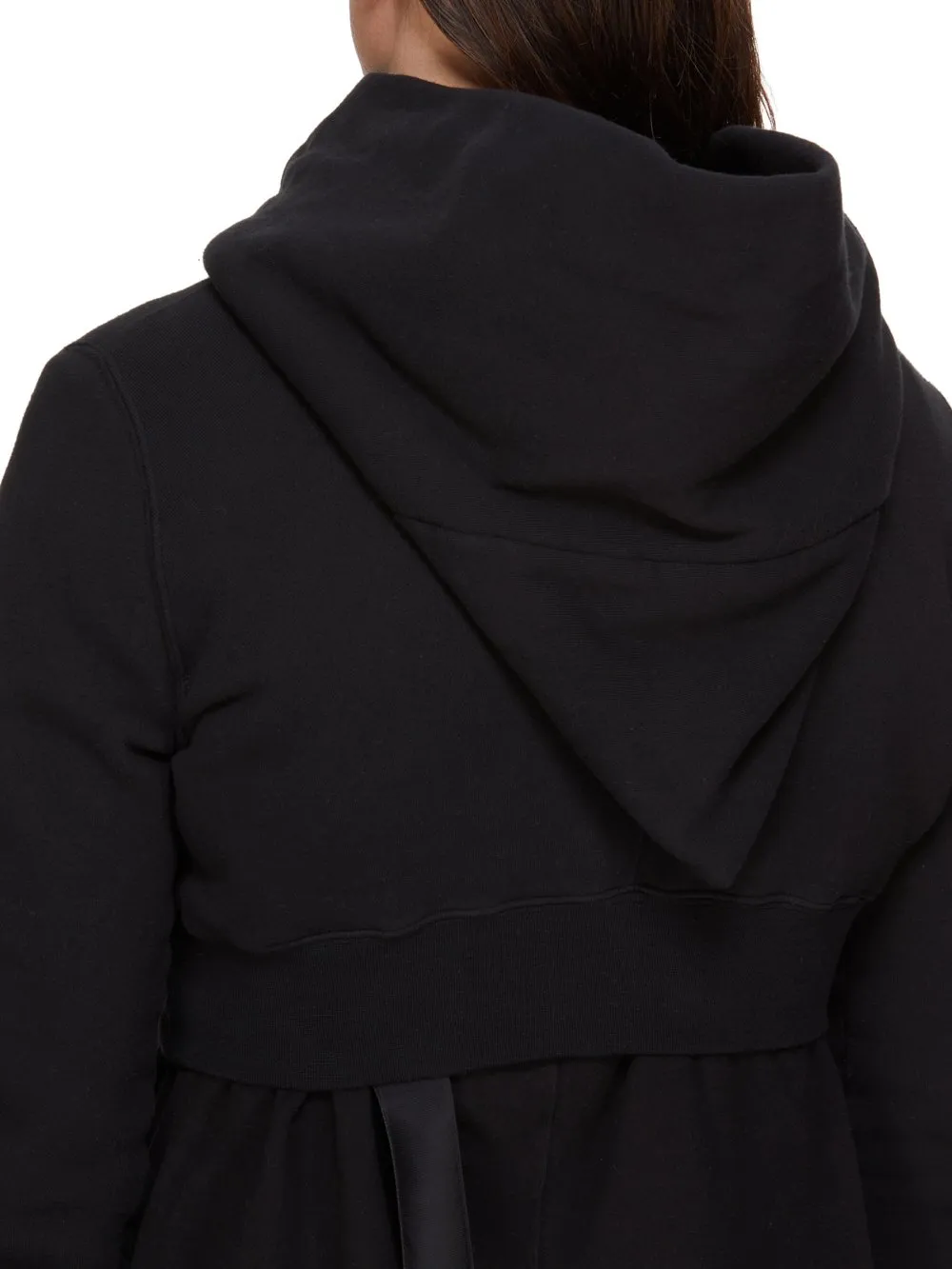 Drkshdw Concordians Micro Mountain Hoodie In Black Slub Felpa