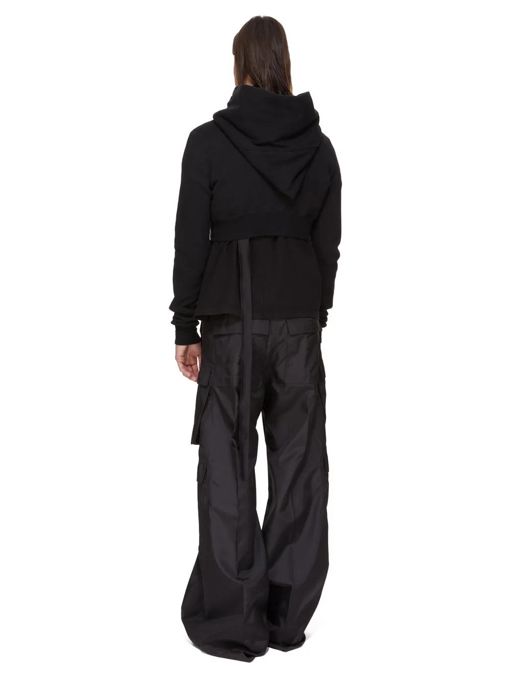 Drkshdw Concordians Micro Mountain Hoodie In Black Slub Felpa