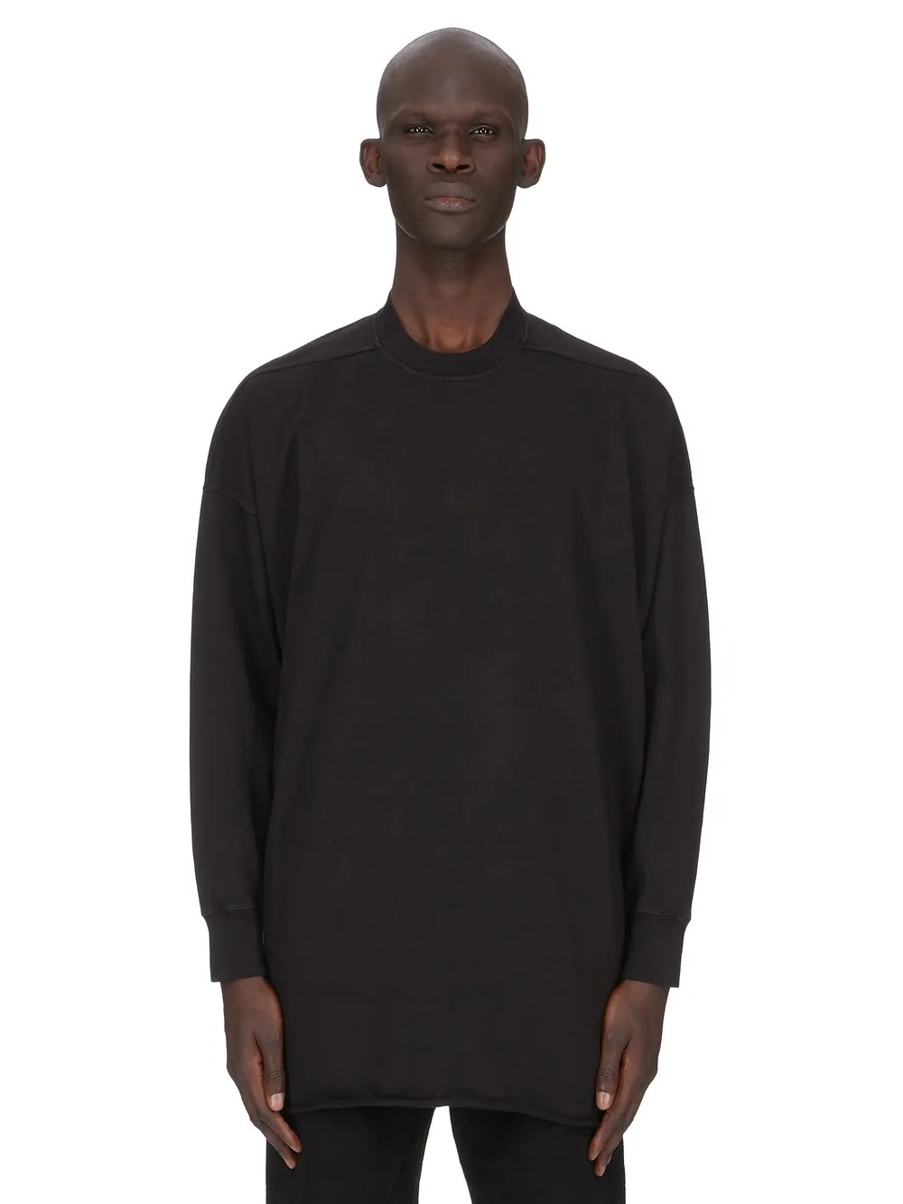 Drkshdw Concordians Tommy Ls Sweat In In Black Compact Heavy Jersey