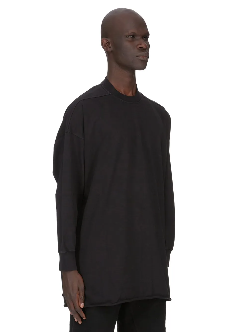 Drkshdw Concordians Tommy Ls Sweat In In Black Compact Heavy Jersey