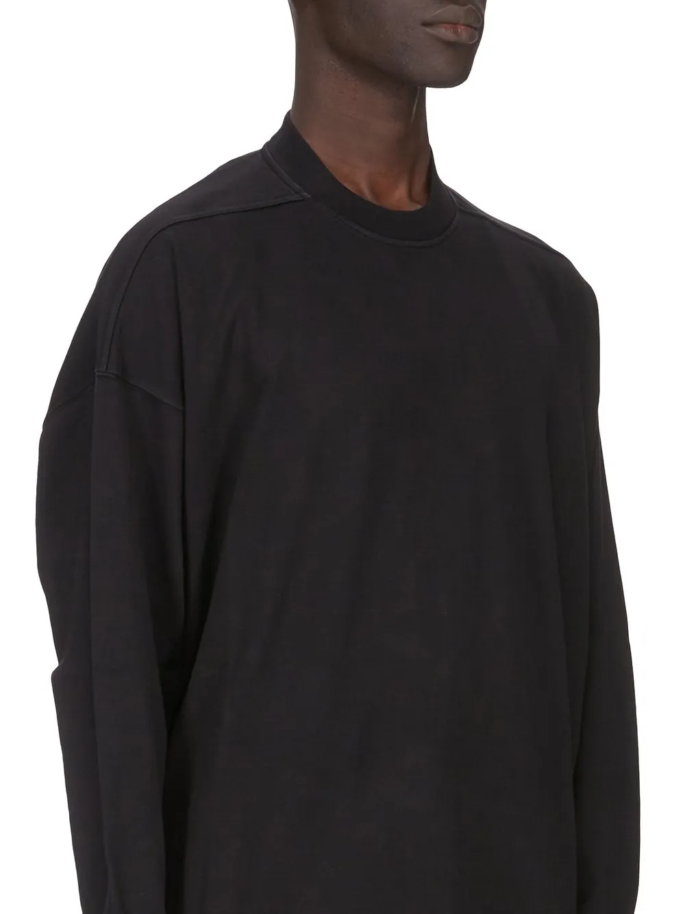 Drkshdw Concordians Tommy Ls Sweat In In Black Compact Heavy Jersey