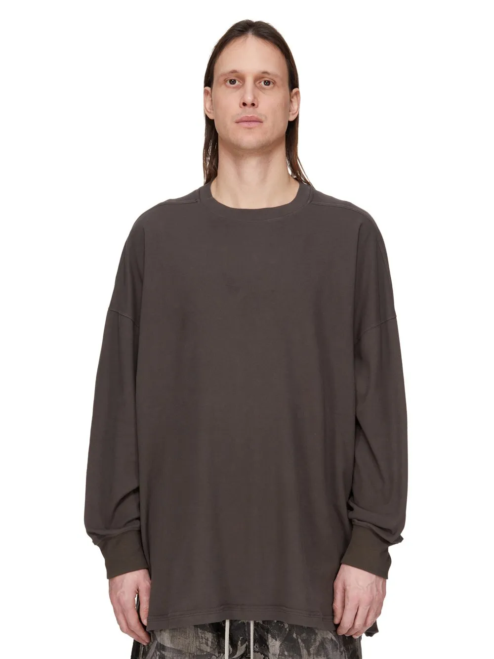 Drkshdw Concordians Tommy Ls Sweat In Drkdust Double Brushed Jersey