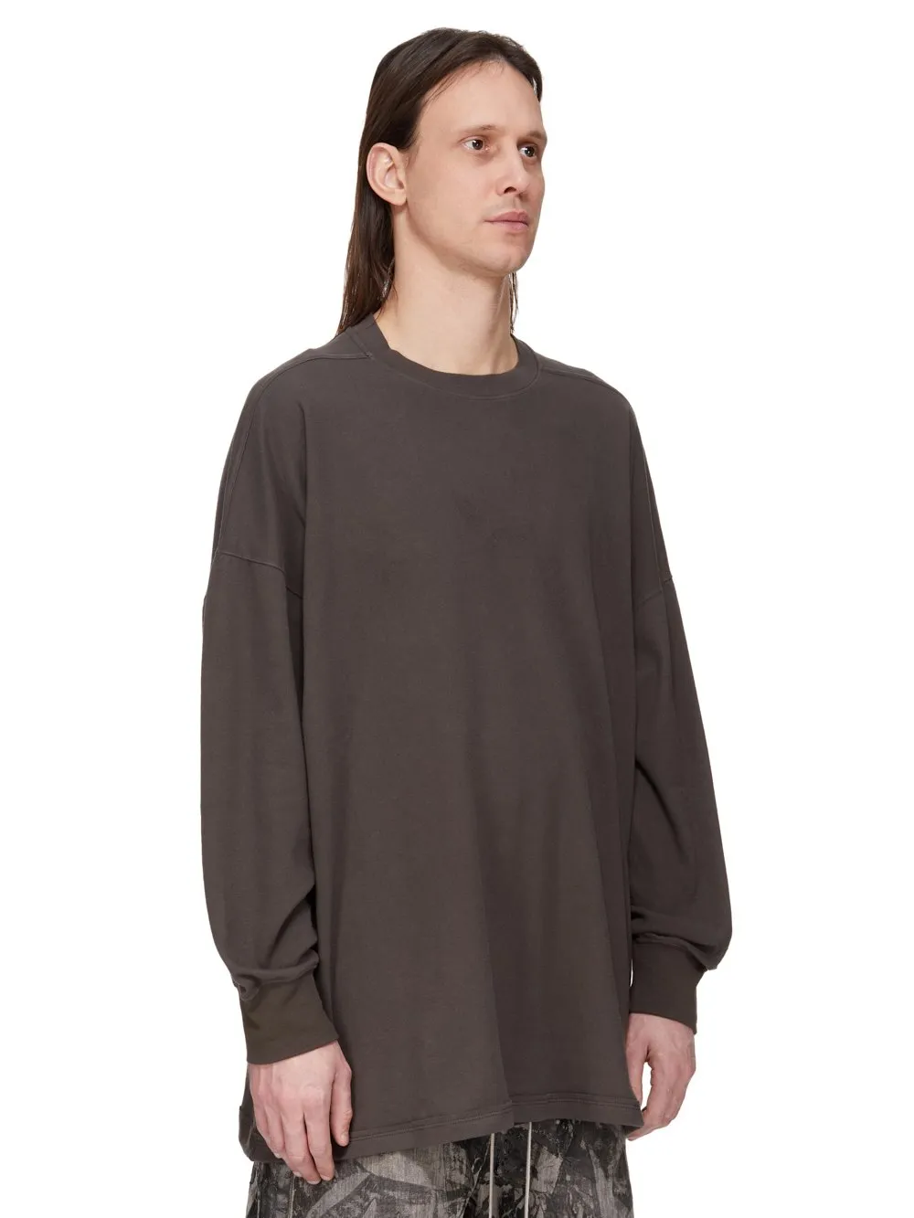 Drkshdw Concordians Tommy Ls Sweat In Drkdust Double Brushed Jersey