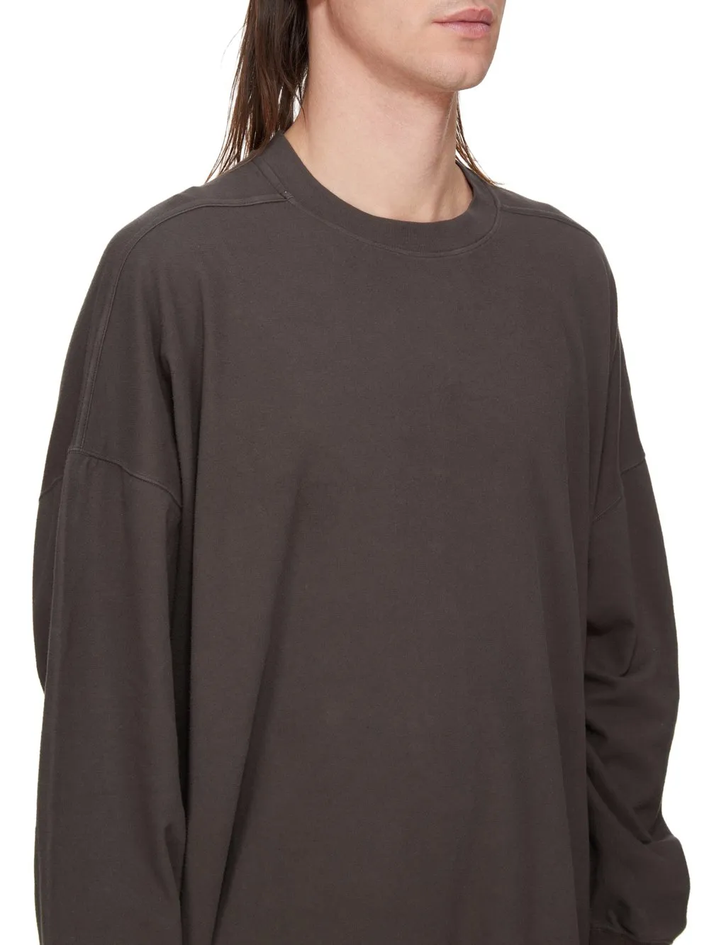 Drkshdw Concordians Tommy Ls Sweat In Drkdust Double Brushed Jersey