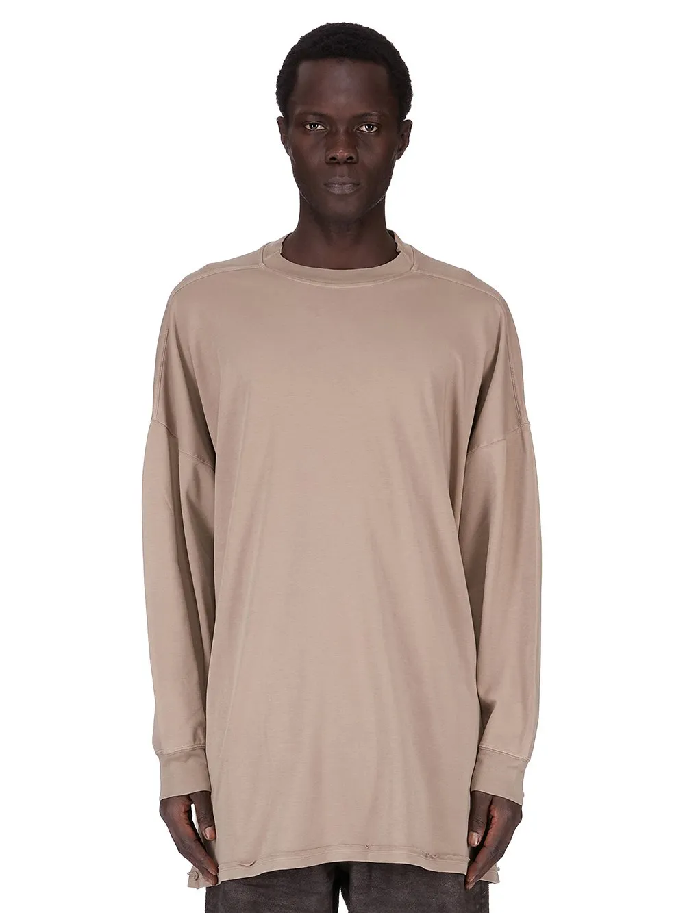 Drkshdw Concordians Tommy Ls Sweat In Dirty Pearl Double Brushed Jersey