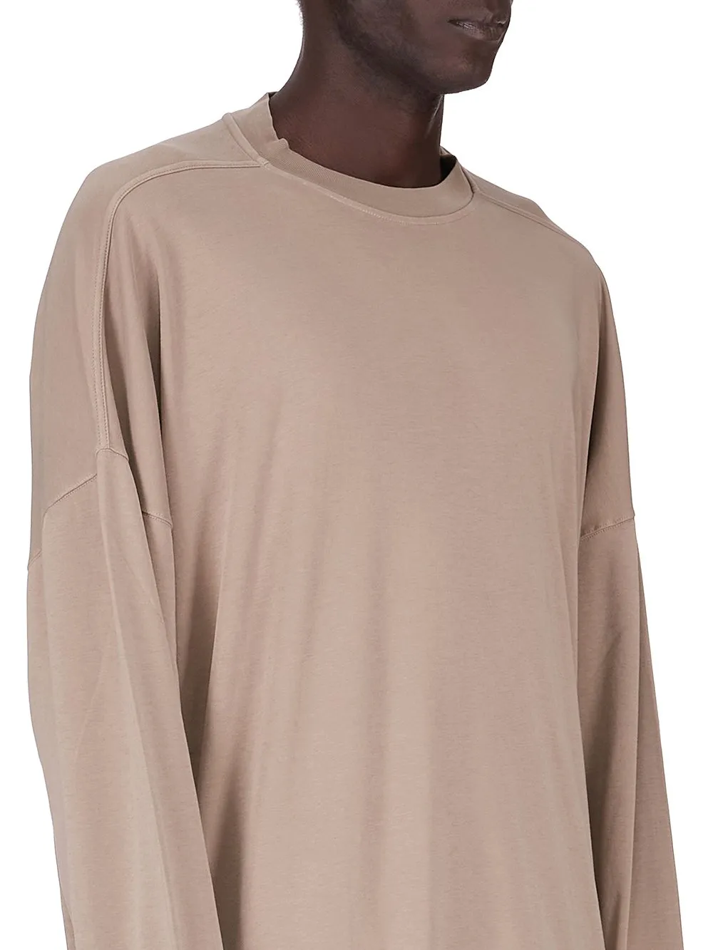 Drkshdw Concordians Tommy Ls Sweat In Dirty Pearl Double Brushed Jersey