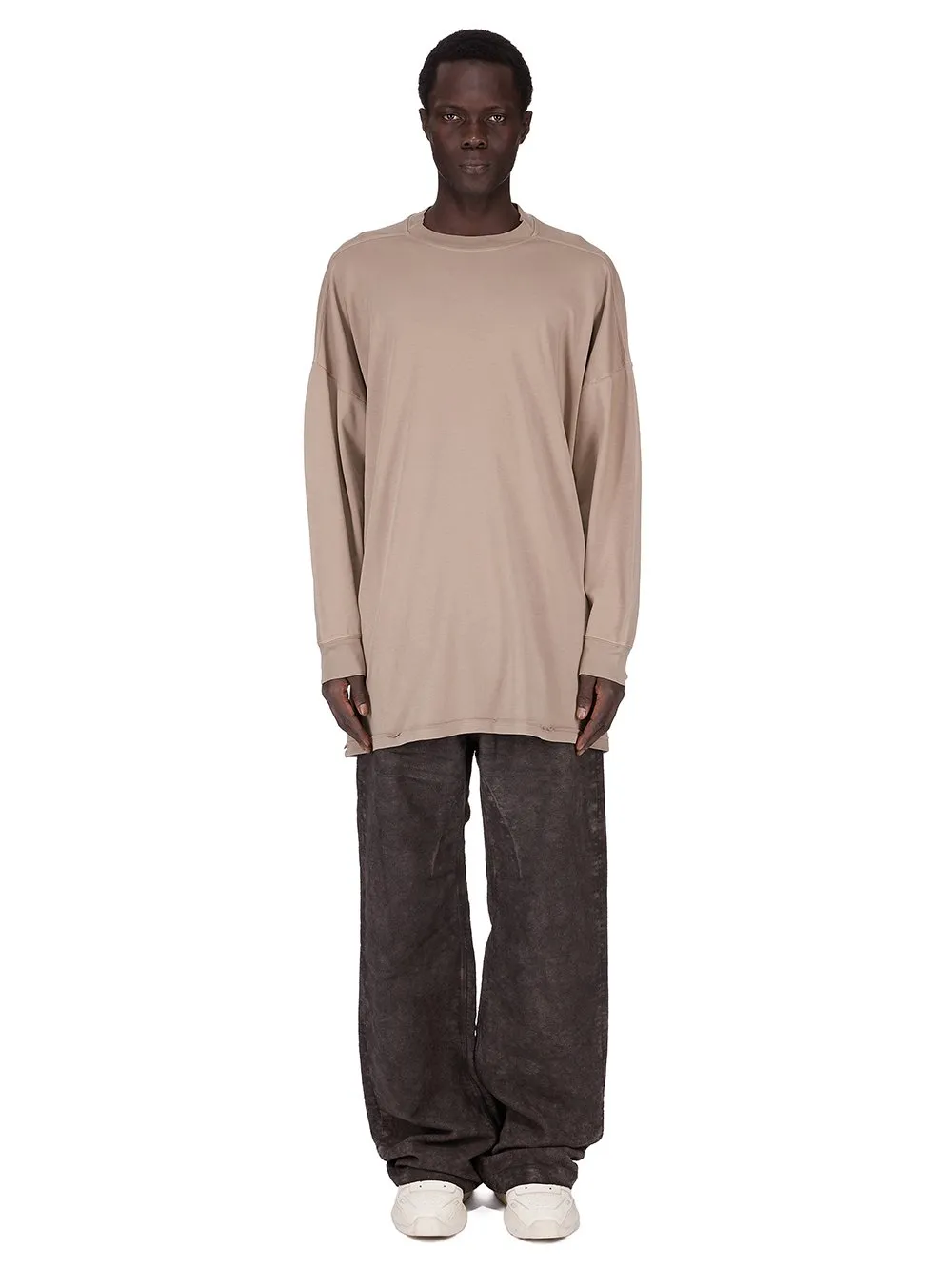 Drkshdw Concordians Tommy Ls Sweat In Dirty Pearl Double Brushed Jersey