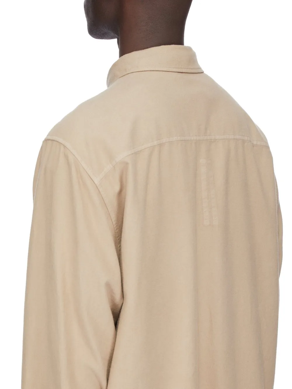 Drkshdw Concordians Jumbo Outershirt In Dirty Pearl Light Flannel