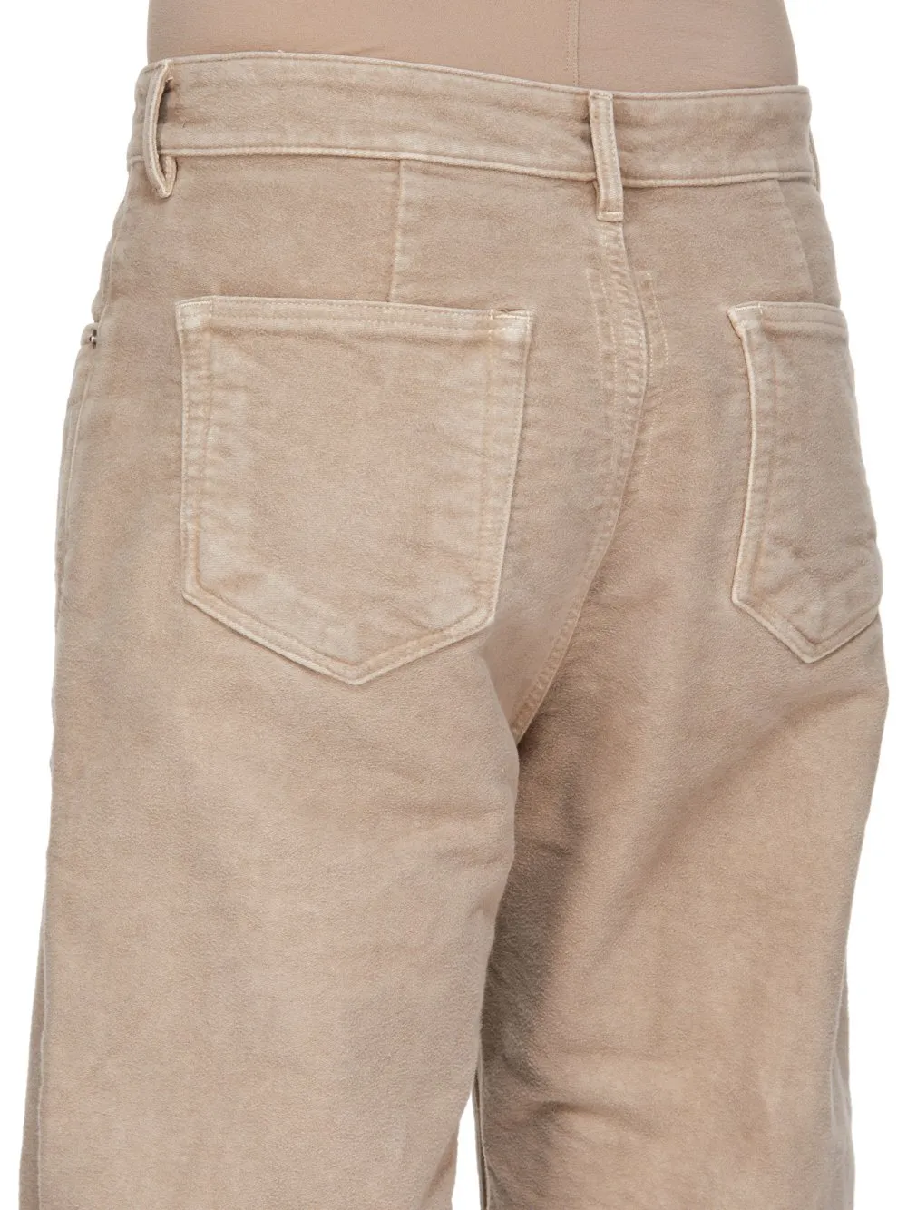 Drkshdw Concordians Geth Jeans In Dirty Pearl Brushed Cotton.