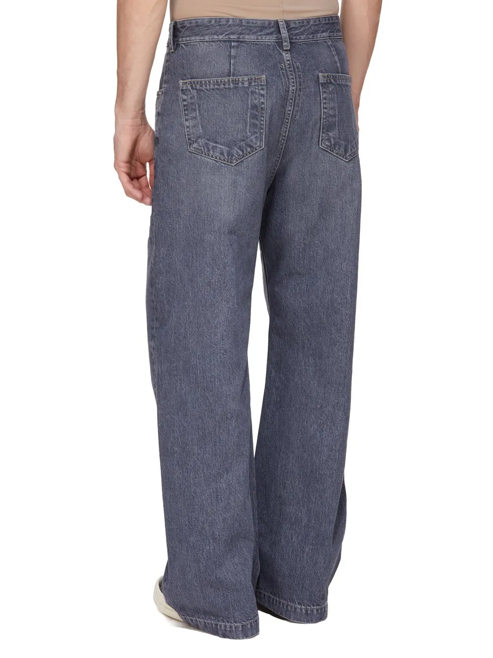 Drkshdw Concordians Geth Jeans In 13Oz Stone Washed Grey Denim
