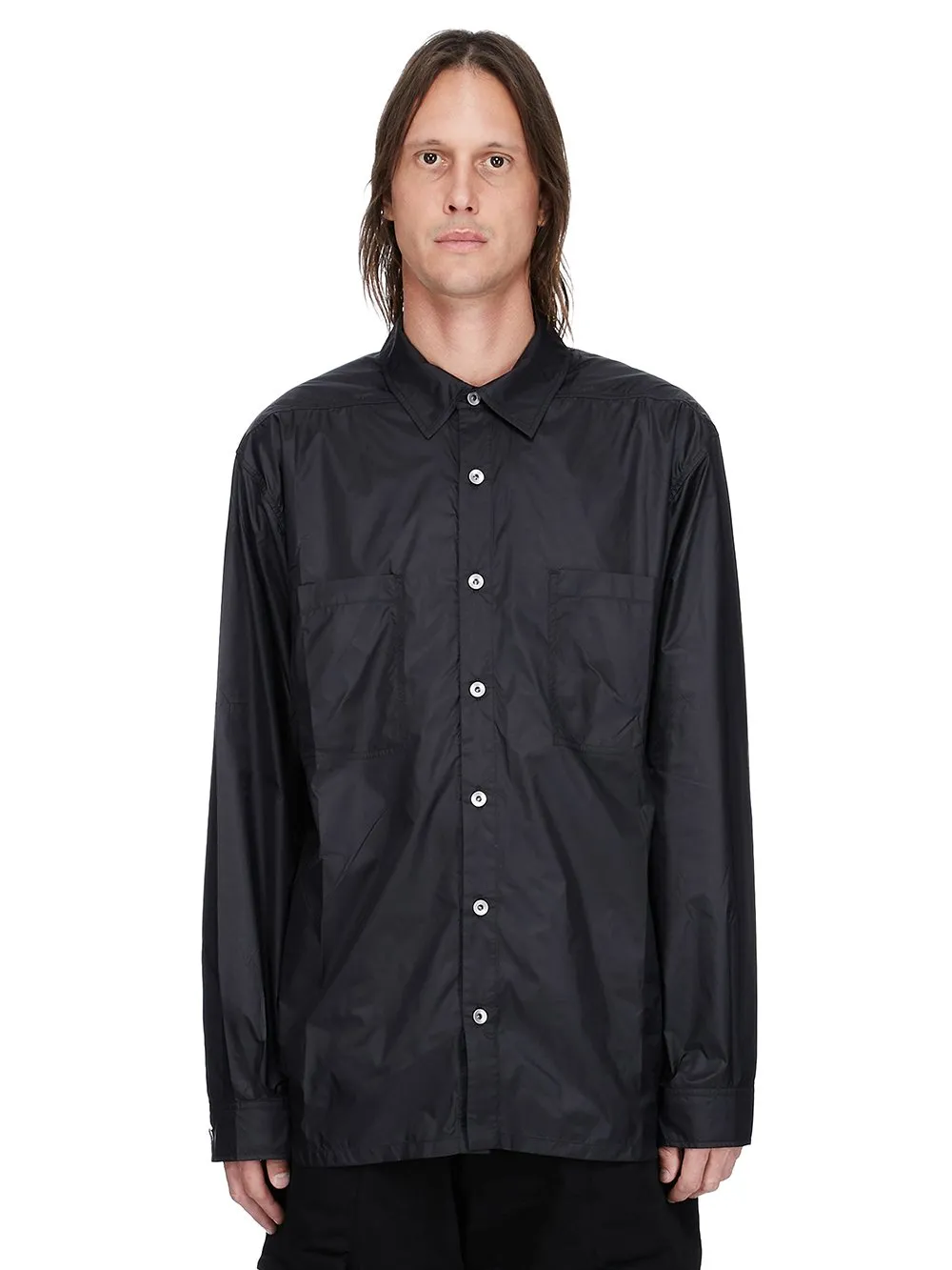 Drkshdw Concordians Jumbo Outershirt In Black Recycled Nylon