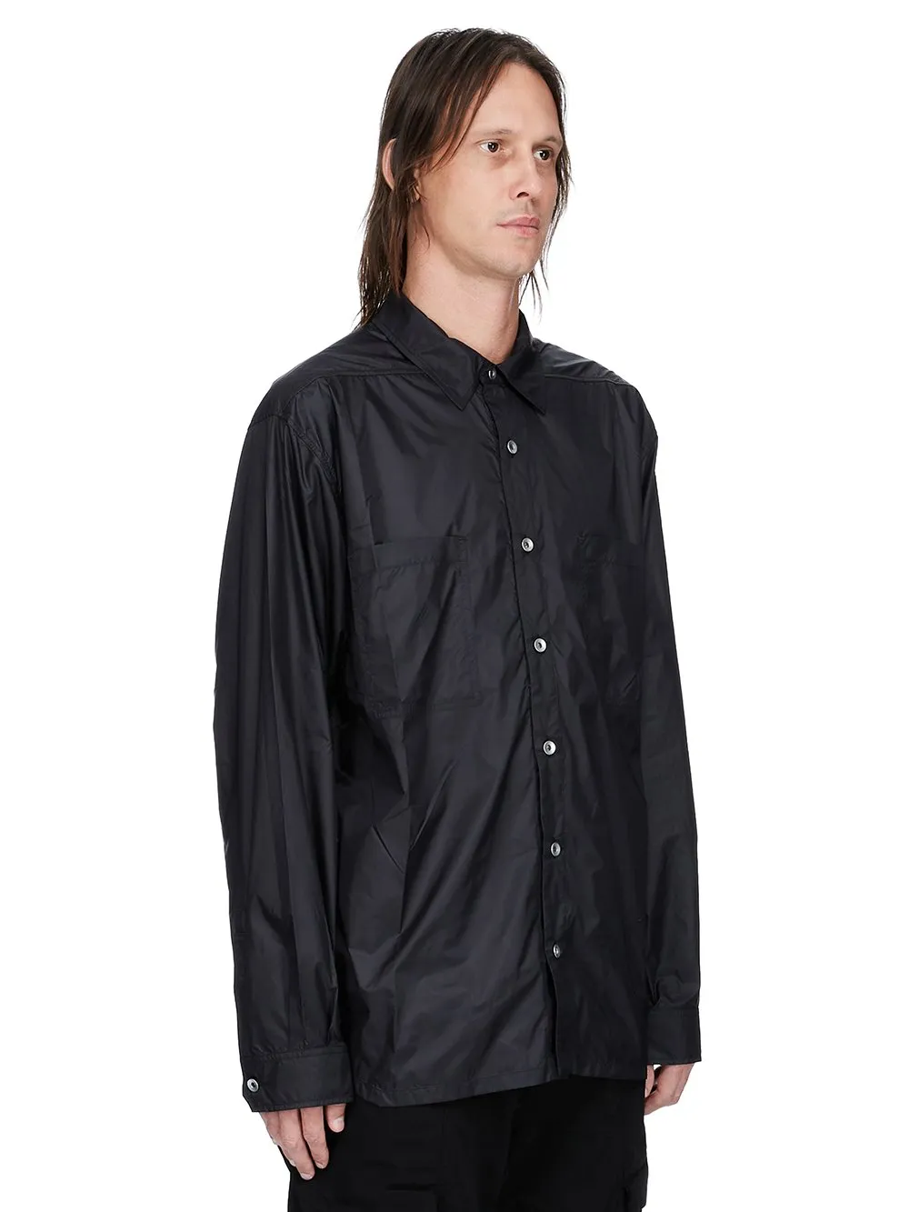 Drkshdw Concordians Jumbo Outershirt In Black Recycled Nylon