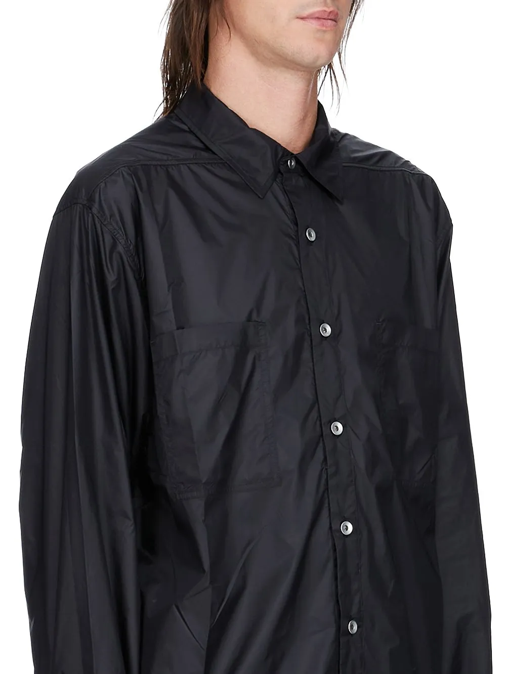 Drkshdw Concordians Jumbo Outershirt In Black Recycled Nylon