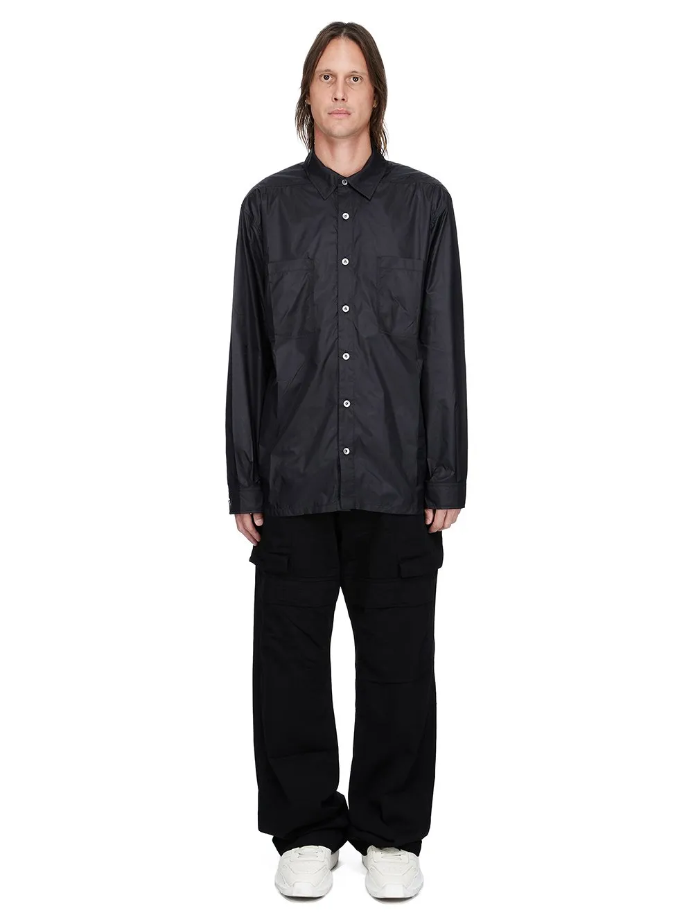 Drkshdw Concordians Jumbo Outershirt In Black Recycled Nylon