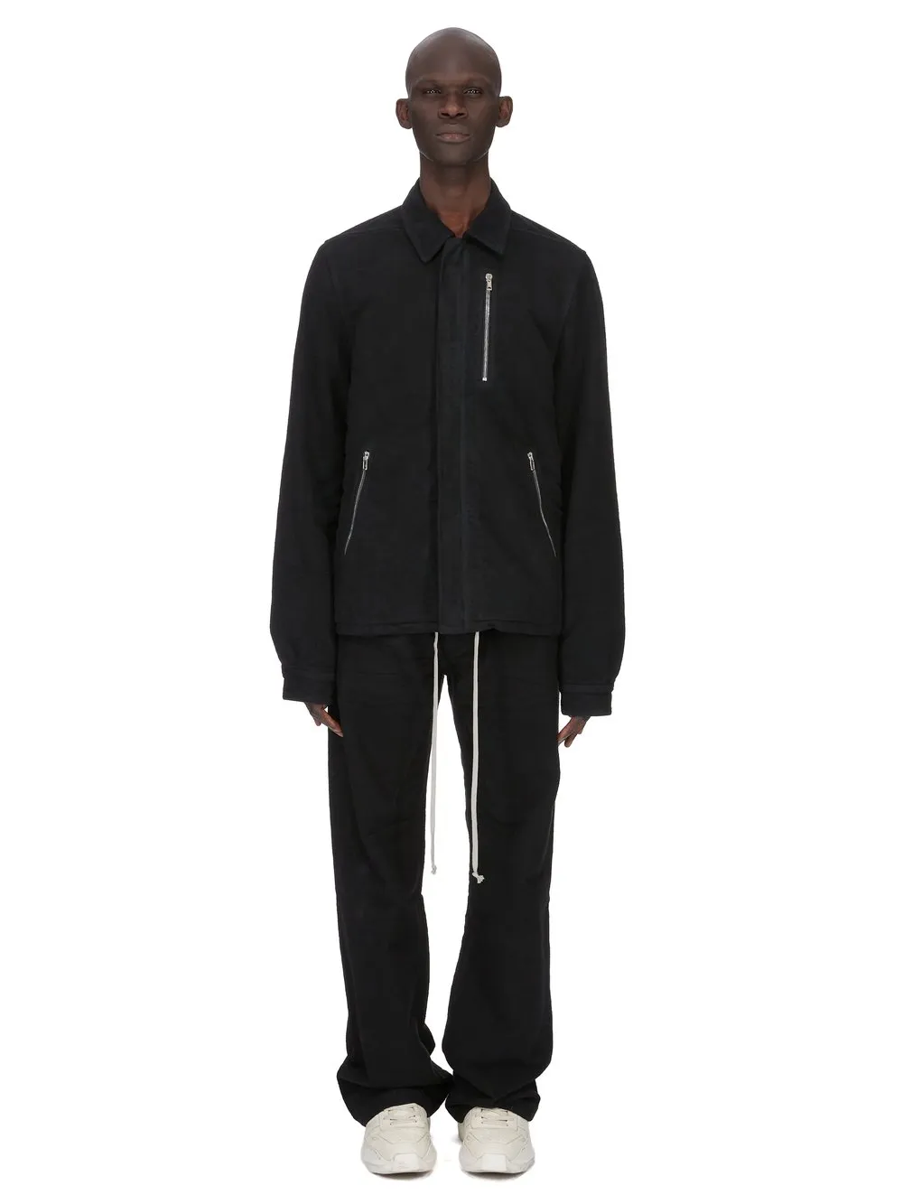 Drkshdw Concordians Geth Jeans In Black Brushed Cotton.