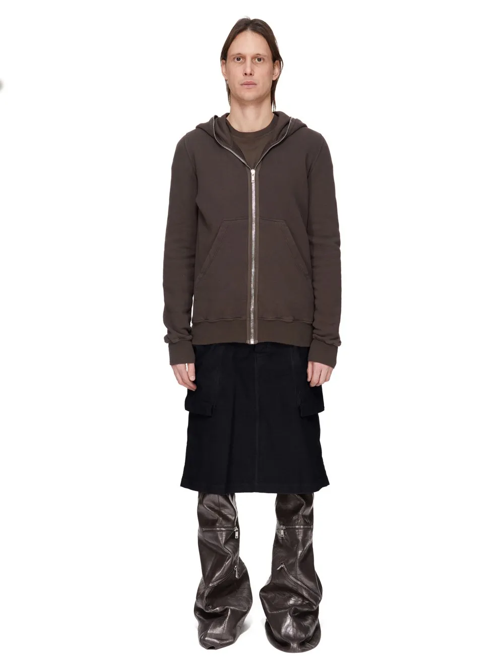 Drkshdw Concordians Stefan Cargo Skirt In Black Cotton Tela