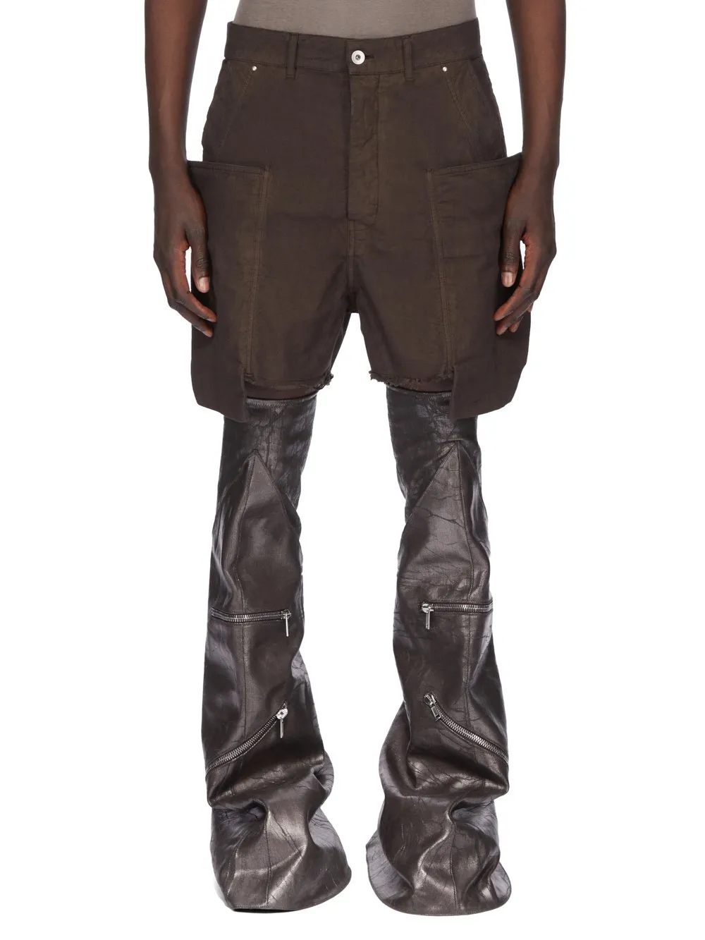 Drkshdw Concordians Stefan Cargo Shorts In Drkdust Cotton Tela