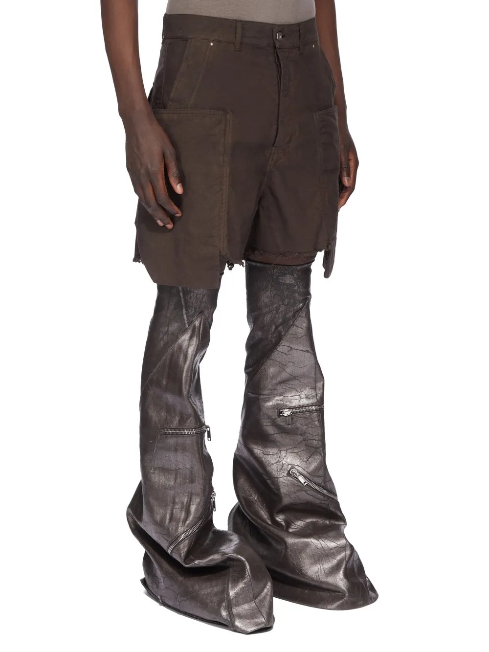 Drkshdw Concordians Stefan Cargo Shorts In Drkdust Cotton Tela