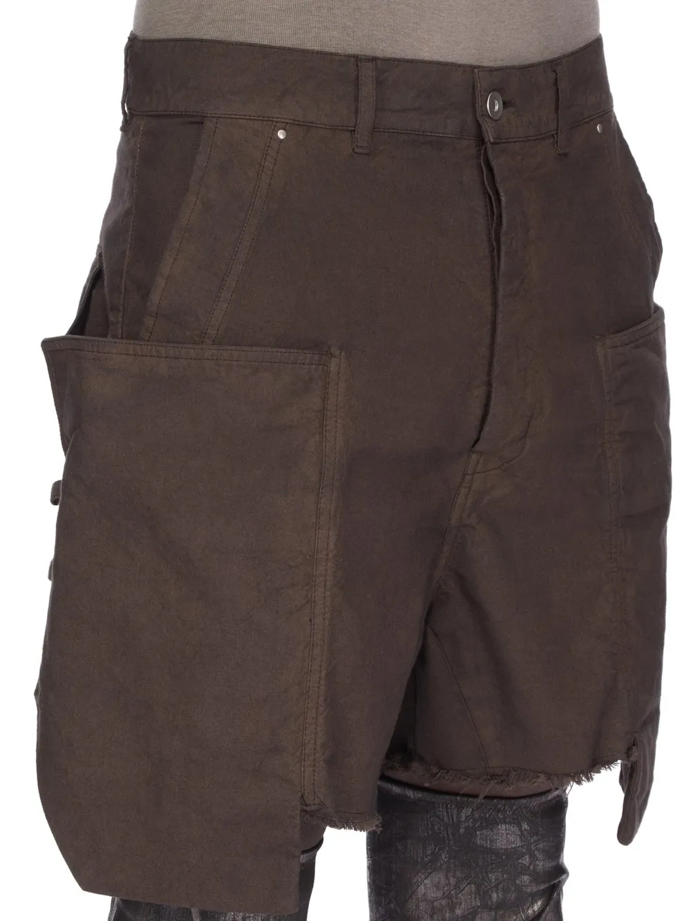 Drkshdw Concordians Stefan Cargo Shorts In Drkdust Cotton Tela