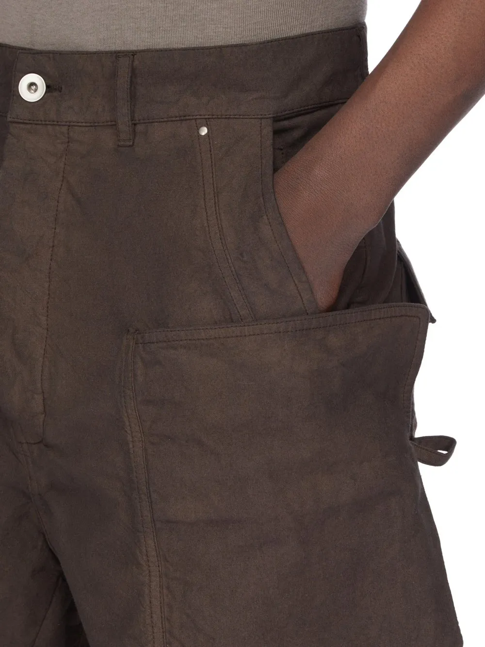 Drkshdw Concordians Stefan Cargo Shorts In Drkdust Cotton Tela