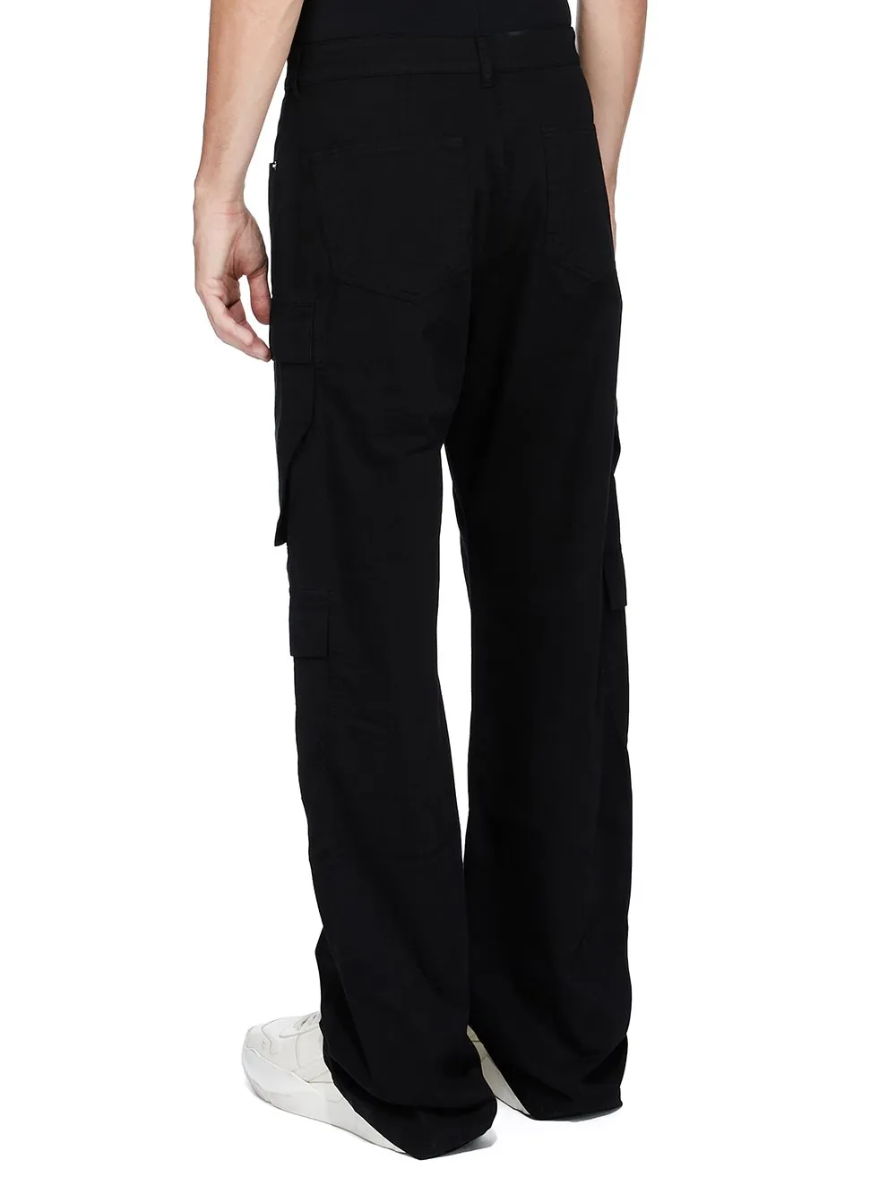Drkshdw Concordians Double Cargo Jeans In Black Cotton Twill