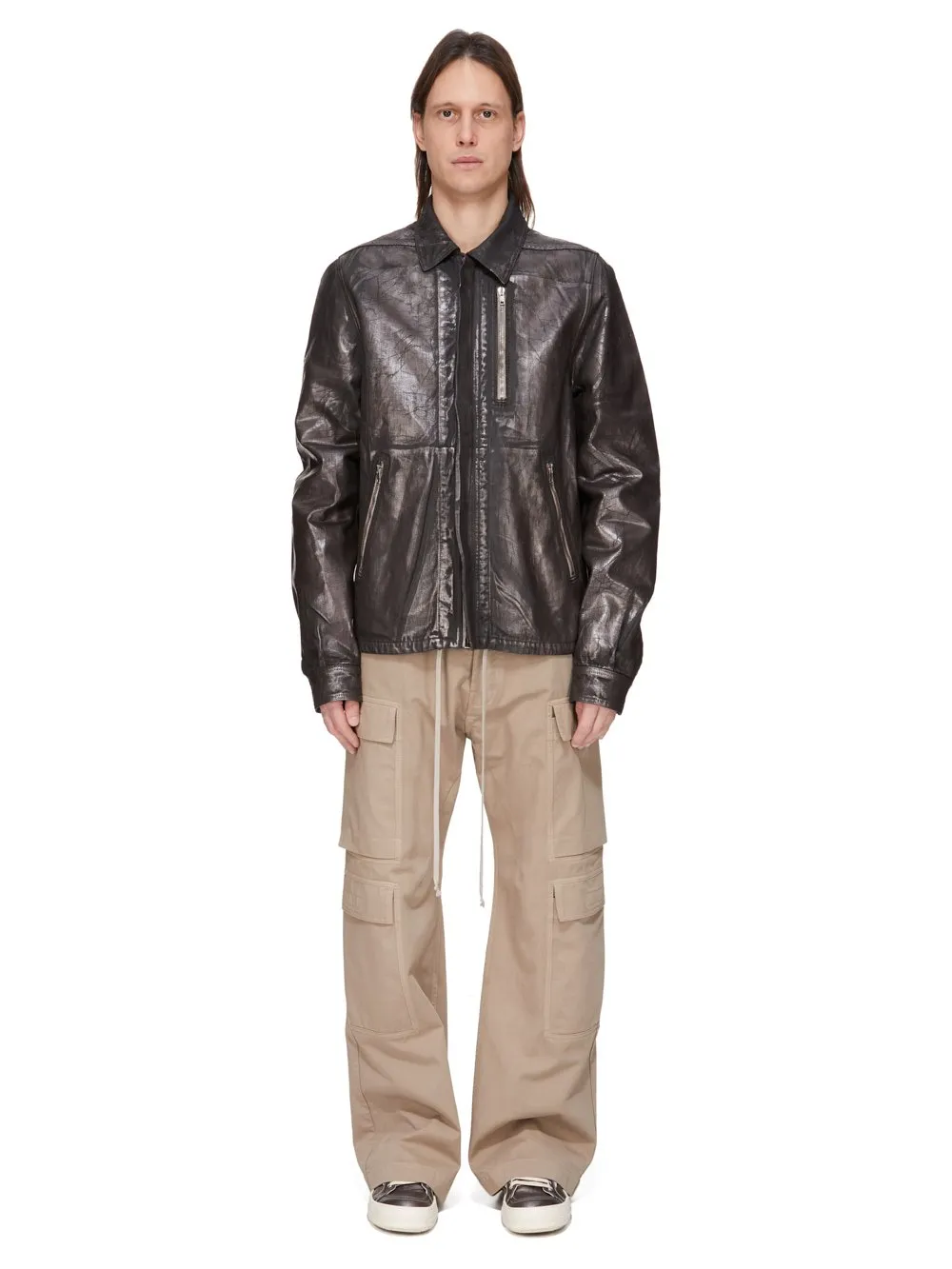 Drkshdw Concordians Double Cargo Jeans In Dirty Pearl Cotton Twill