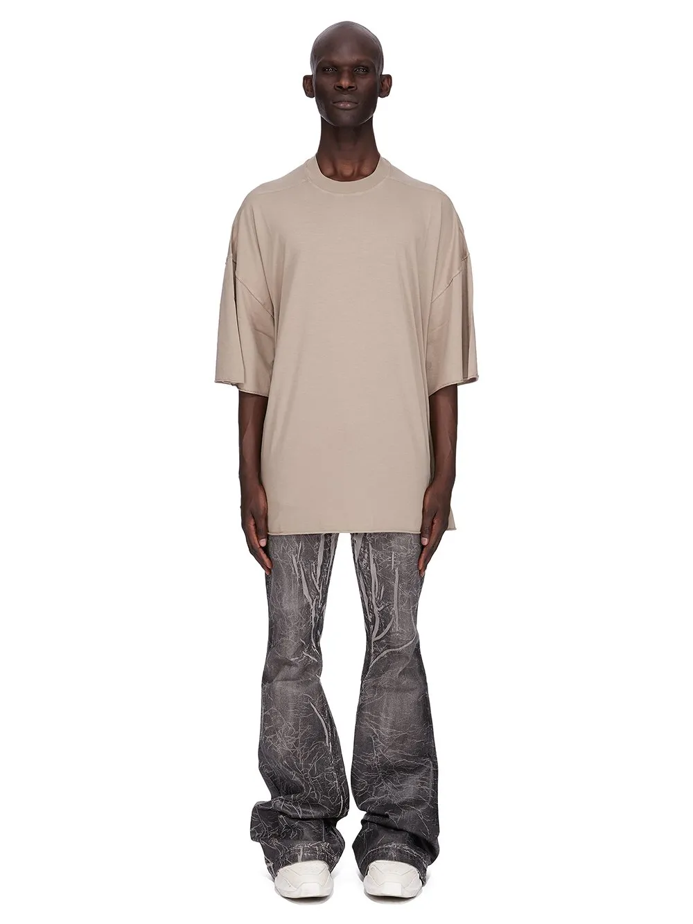Drkshdw Concordians Bolan Bootcut In Black Washed Foil Stretch Denim
