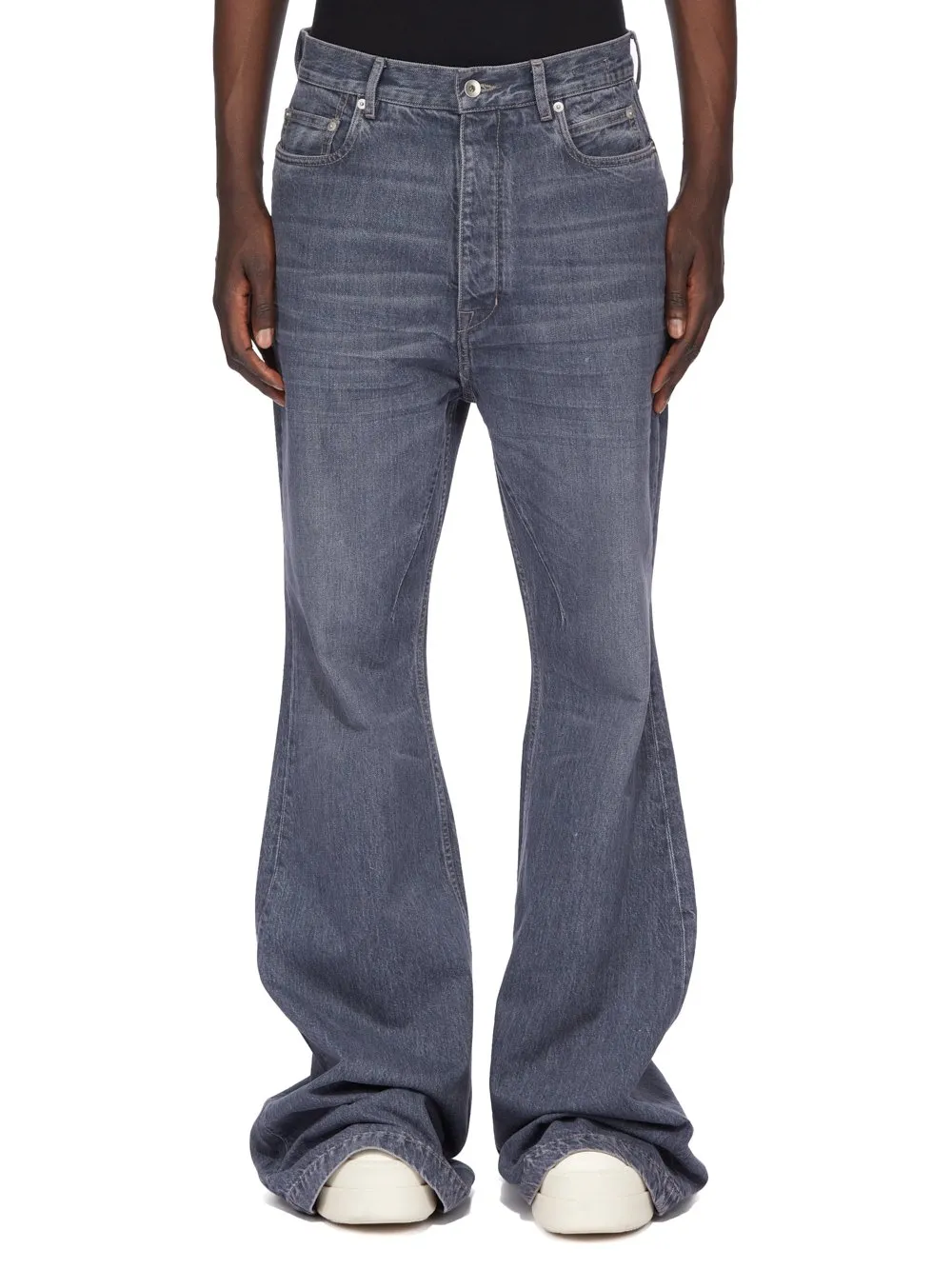 Drkshdw Concordians Bolan Bootcut In 13Oz Stone Washed Grey Denim