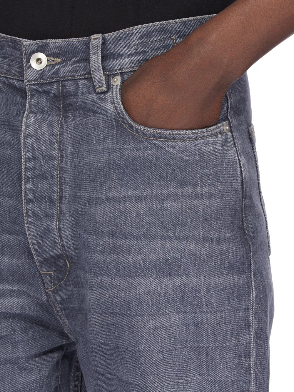 Drkshdw Concordians Bolan Bootcut In 13Oz Stone Washed Grey Denim