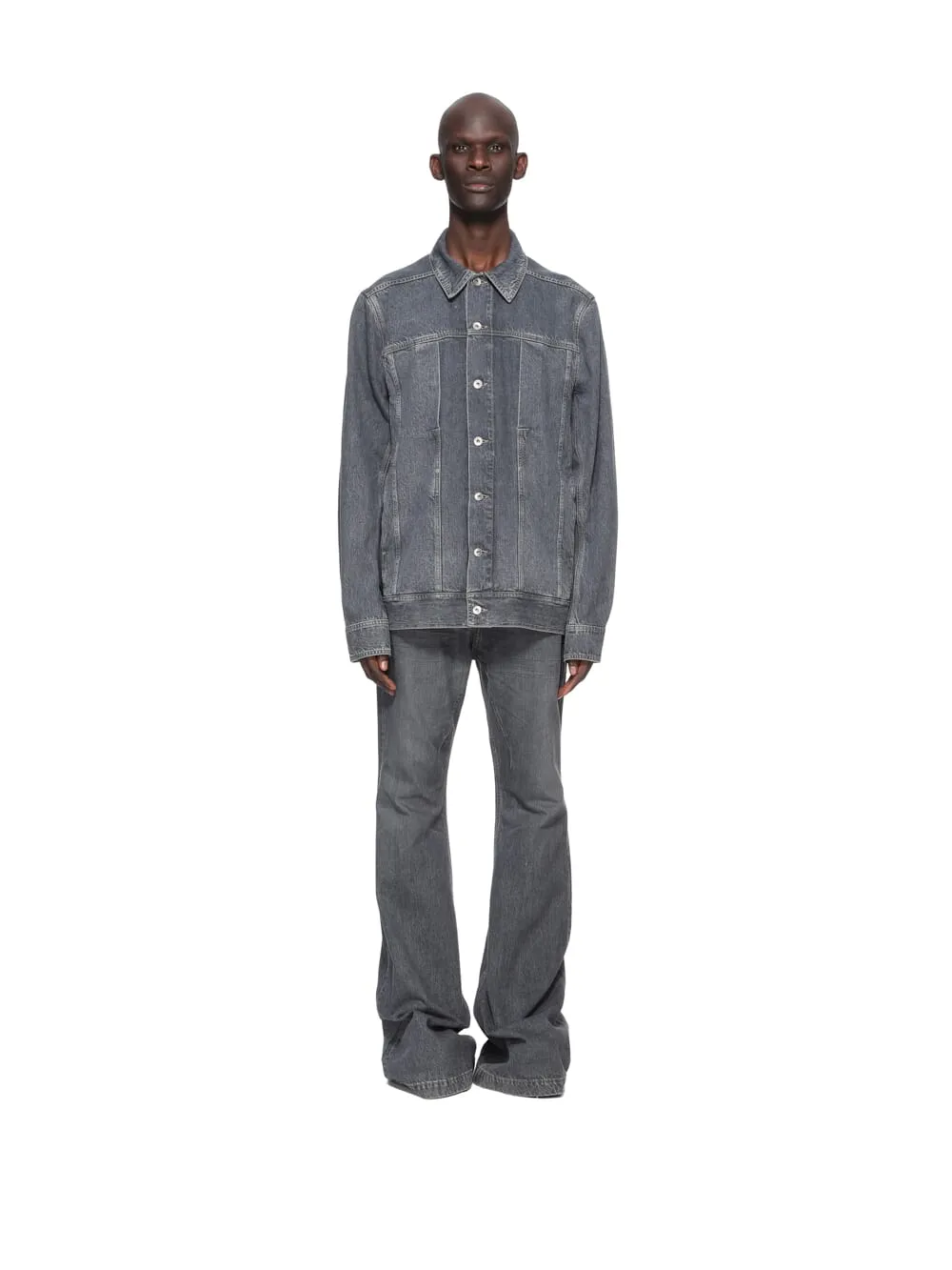 Drkshdw Concordians Bolan Bootcut In 13Oz Stone Washed Grey Denim