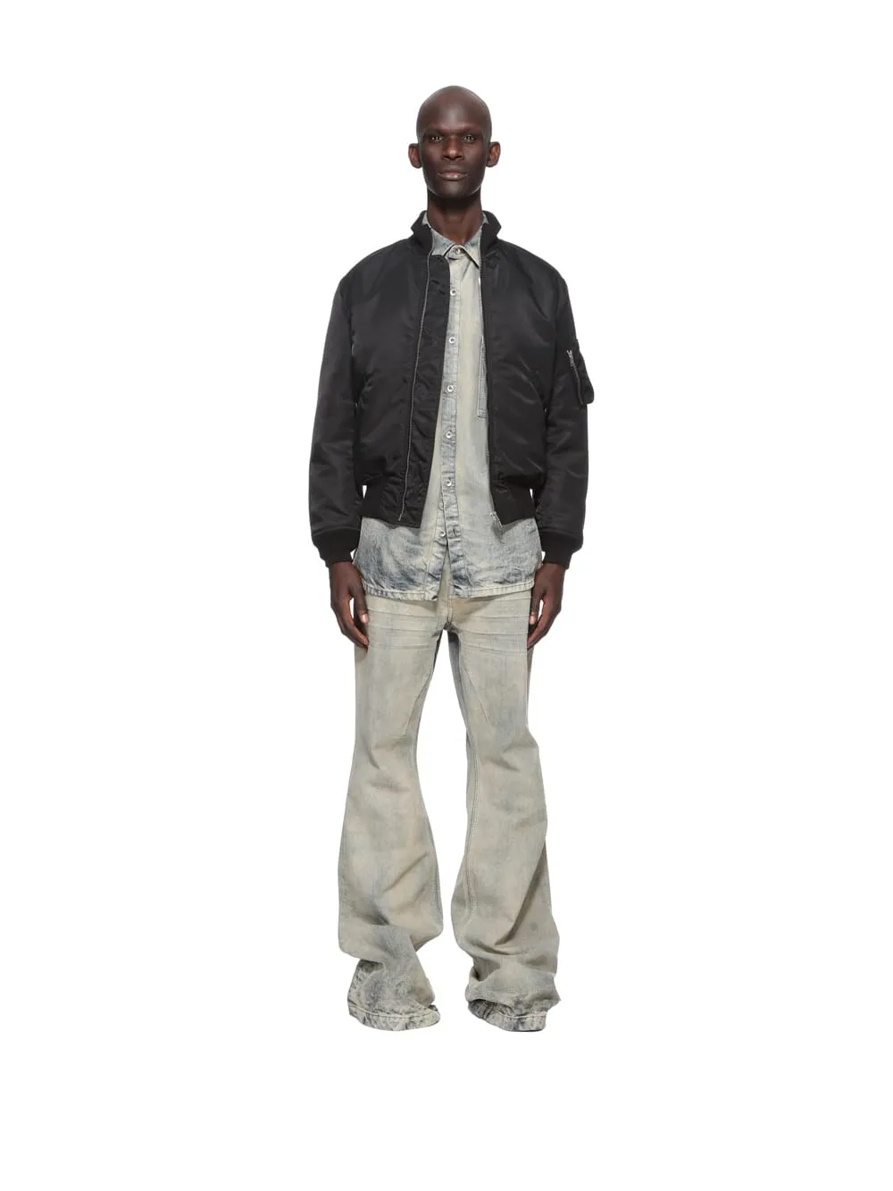 Drkshdw Concordians Bolan Bootcut In 13Oz Mineral Pearl Denim